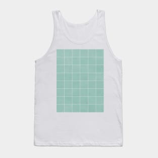 Large Grid Pattern - Light Blue Tank Top